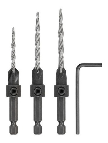 Set 3 Brocas Avellanadoras #6-#8-#10 Dewalt Dw2535