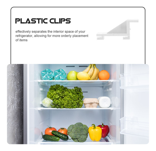 20 Clips De Plástico Resistentes Para Estantes, Para Congela