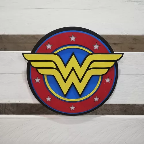Wonder Woman Mujer Maravilla Logo Madera Dc Comics Vofi.arg