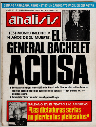 Revista Análisis N° 215. 22 De Febrero 1988.