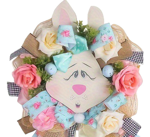 Adorno Colgante De Corona De Conejo De Pascua, Decoración