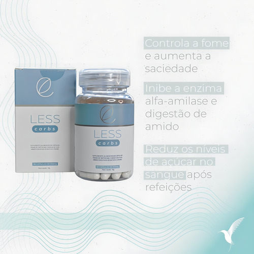 Inhibidor de carbohidratos Lesscarbs, 60 días, 60 cápsulas, sabor sin sabor