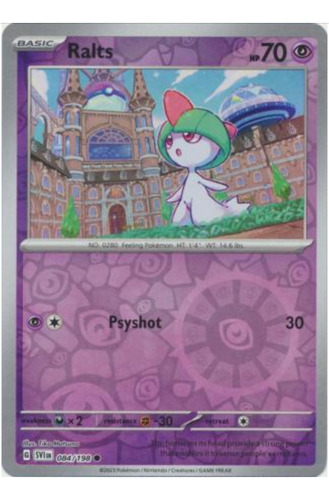 Tarjeta Pokemon Ralts 084/198 Crh Holo Ingles Scarlet Vio