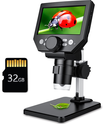 Microscopio Digital Lcd, 4,3 Pulgadas 1080p 10 Megapíxeles 1