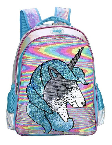 Mochila Lentejuela Reversible Unicornio Wilys Wk086