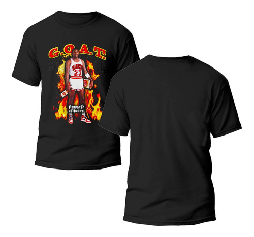 Playera Negra Estampado Comico Jordan 100% Algodón