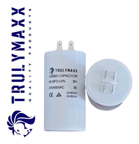 Capacitor 45mf Trulymaxx® Para Refrigeracion (2 Unidades)