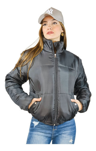 Campera Corta De Mujer Abrigada Inflada Puffer 