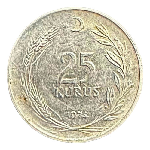 Turquía - 25 Kurus - Año 1974 - Km #892 - Mujer + Saco