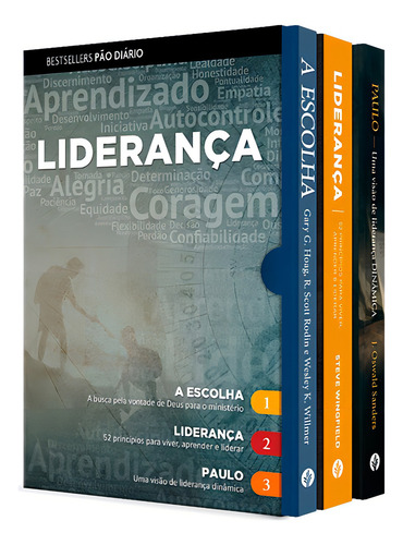 Box - Liderança - 3 livros: Liderança na Prática, de Hoag, Gary G.. Editorial Publicações Pão Diário, capa mole em português, 2022