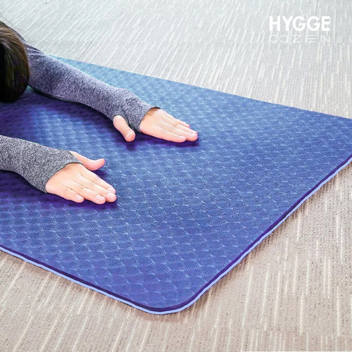 Imagen 7 de 10 de Mat Yoga Colchoneta Bicolor Pilates Fitness Tpe 4mm + Funda