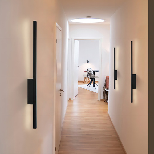 Arandela Traço Frame Linear Reta Led 6w 50cm 6000k Estrutura Preto 110v/220v