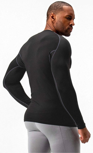 Imagen 3 de 5 de Pack 3 Polera Primera Capa Bambú Fibra Natural Hombre