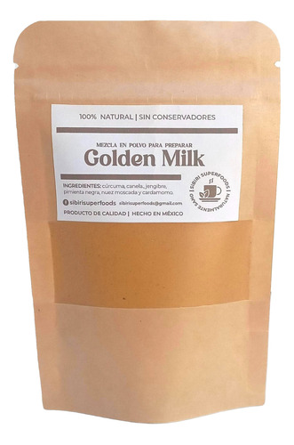 Polvo Para Preparar Leche Dorada Golden Milk 80gr 