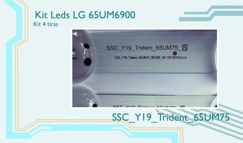 Kit De Tiras Led Compatible Con: 65um6900 (4 Piezas)