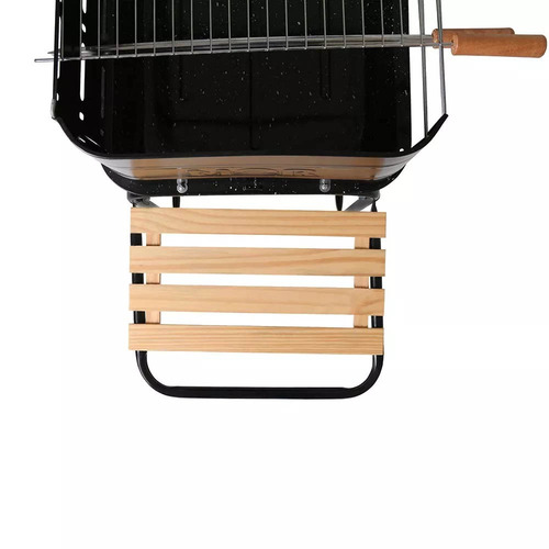 Parrillero Parrilla Portátil Mor Jardín Rodeio A Carbon. Movil Con Ruedas, Mesas Auxiliares Y Accesorios