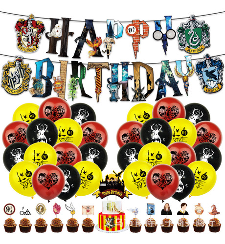 Kit Fiesta Harry Potter Decoracion Globos De Cumpleanos