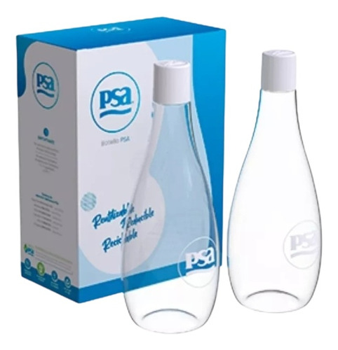 Botella Psa Reutilizable No Gasificable × 1litro X2 Unidades