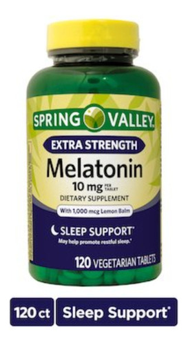 Spring Valley Vitamina Melatonina 10mg 120 Tabletas 