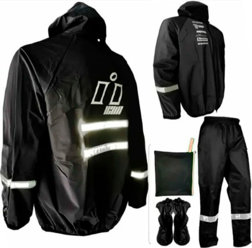 Impermeable Siliconado Para Motociclista 4 Piezas