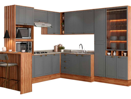 Cozinha Lançamento Mdf Estilo Americana Provençal Modulável