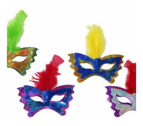 60 Antifaz Carnaval Plumas Mariposa Batucada Partynices