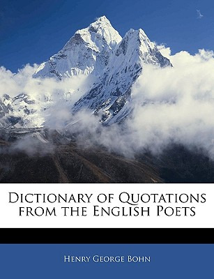 Libro Dictionary Of Quotations From The English Poets - B...