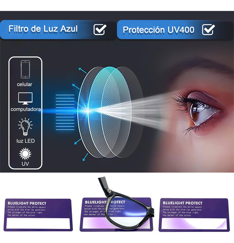 Lentes Para Computadora Anti Luz Azul Hombre Mujer De Moda
