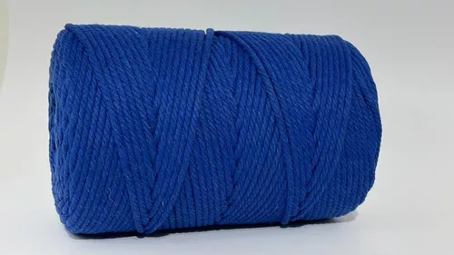 Cordón Macramé Azul Rey 4mm - Proyecto DIY