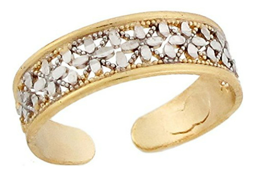 Anillo Para Pie - Anillo Para Pie -  10k Two Toned Real Gold