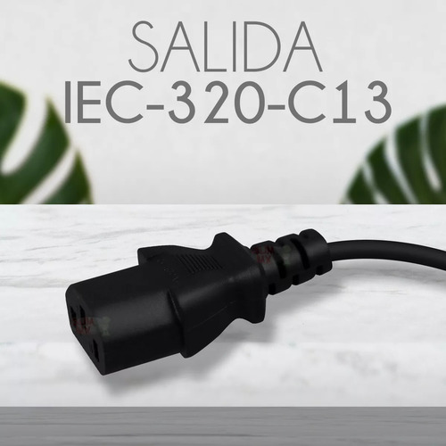Cable Trifasico De Corriente Pc Cpu 1.8 Alimentacion Monitor Negro