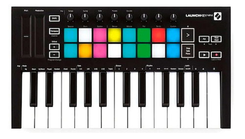 Launchkey Mini Mk3 Novation Controlador Midi 25 Teclas Bk