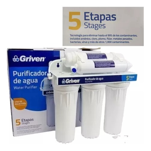 Filtro Purificador De Agua 5 Etapas Griven Incluye Cisne 