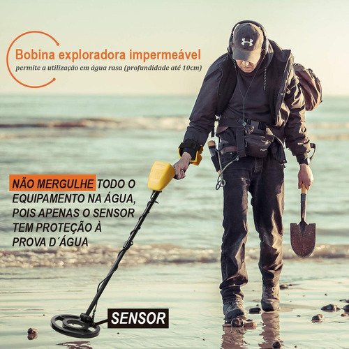 Detector De Metais Md-3028 Portátil Ferro Alumínio Ouro