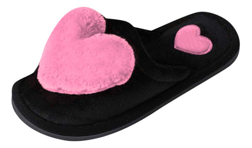 Zapatillas Planas Para Mujer Del Día De San Valentín, Peluda