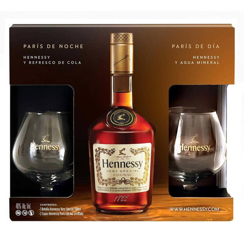 Cognac Hennessy Very Special 700 Ml + 2 Copas Paris