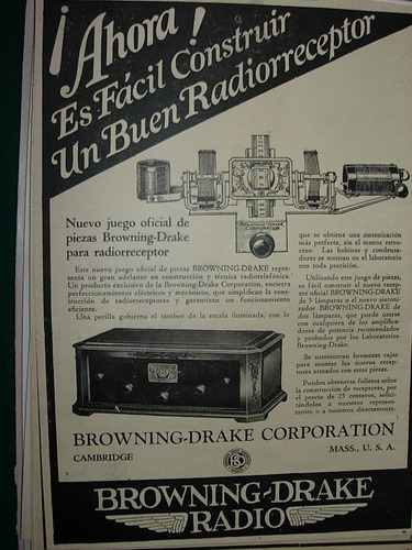 Clipping Antiguo Publicidad Radio Radios Browning Drake