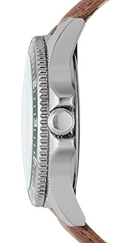 Skechers Reloj De Cuarzo Para Hombre De Metal Y Piel Casual