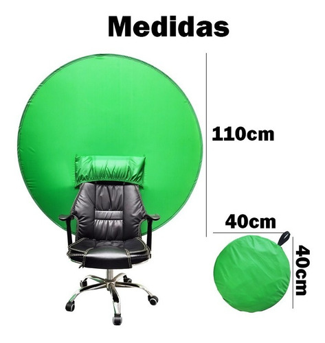Imagen 2 de 8 de Fondo Infinito Tela Croma Verde Para Silla Gamer Portatil