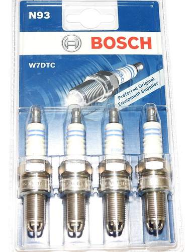 Juego 4 Bujias, Bosch W7dtc 3 Electrodos 1.8