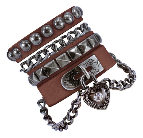 Pulsera En Forma De Corazón Multicapa I Para Pareja, Pulsera