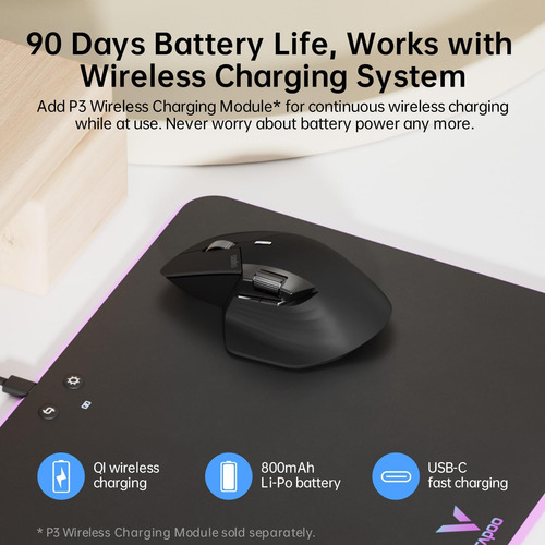 Rapoo Mt760: Ratón Inalámbrico Multidispositivo, Conexión 50