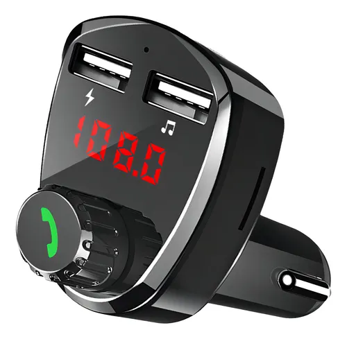 Adaptador Bluetooth Para Auto Transmisor Fm Reproductor Mp3 Apx Negro