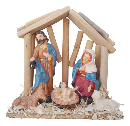 Enfeite De Natal Presepio Natalino Resina 20cm X 20cm Mini