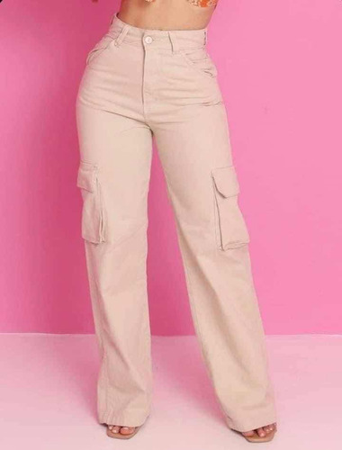 10 Jogger Cargo Corte Recto Gabardina Colores Varios