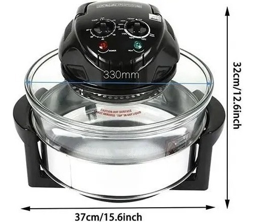 Horno Halogeno Multifuncional Freidora De Aire 12 Litros
