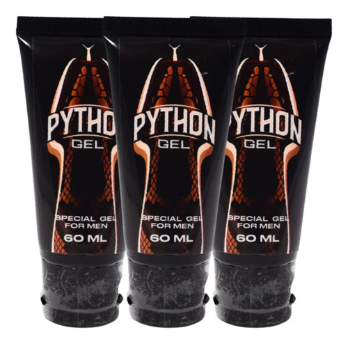 Tres Python Gel Multiorgasmos - Potencia, Agranda Y Dura Más