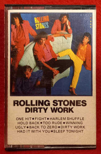 Rolling Stones Dirty Work Cassette Cbs Brasil.