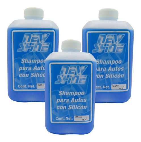 3 Shampoo Para Autos Con Silicon Excelente Brillo 500ml