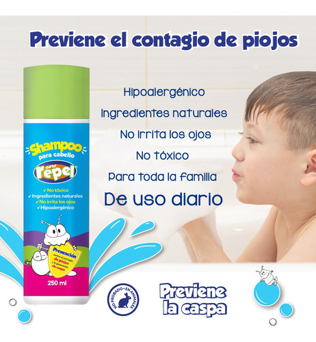 Shampoo Antipiojos Sure Repel Con Aceite De Árbol De Té